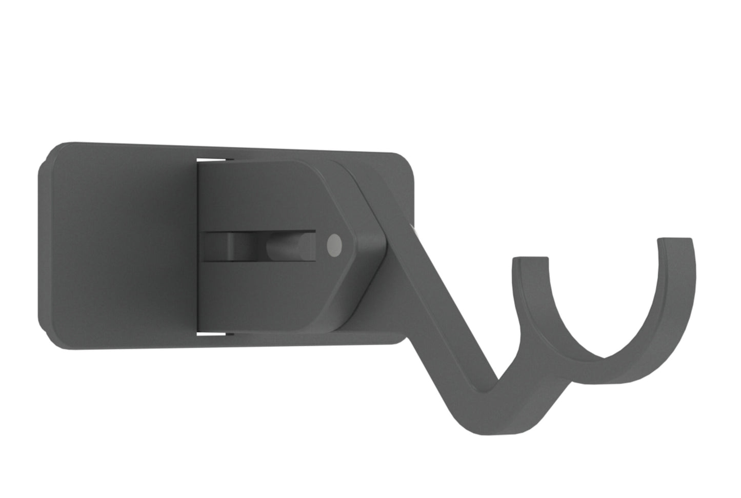Hallis Arc 25mm Extendable Metal Curtain Pole Passing Bracket - Lead