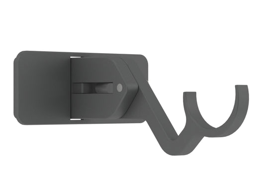 Hallis Arc 25mm Extendable Metal Curtain Pole Passing Bracket - Lead