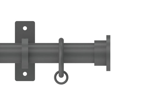 Hallis Arc Disc 25mm Metal Curtain Pole - Lead