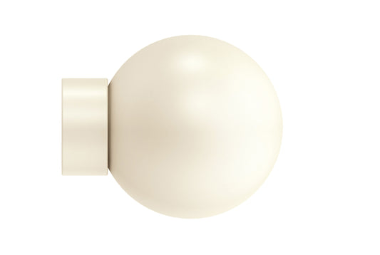 Hallis Arc 25mm Metal Curtain Pole Ball Finial - Linen