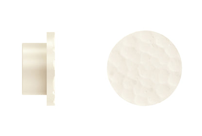 Hallis Arc 25mm Metal Curtain Pole Hammered Disc Finial - Linen