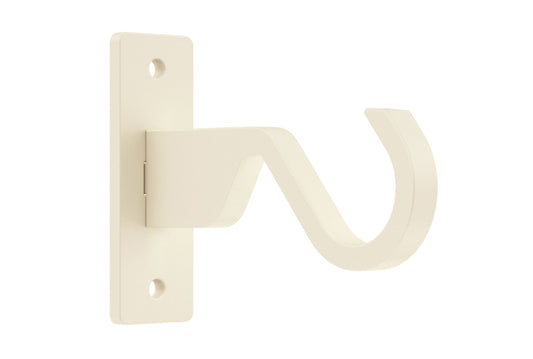 Hallis Arc 25mm Metal Curtain Pole End Bracket - Linen