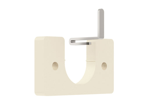 Hallis Arc 25mm Metal Curtain Pole Recess Bracket - Linen