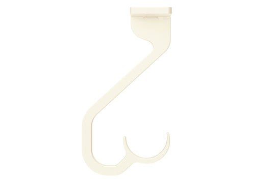 Hallis Arc 25mm Metal Curtain Pole Ceiling Passing Bracket - Linen