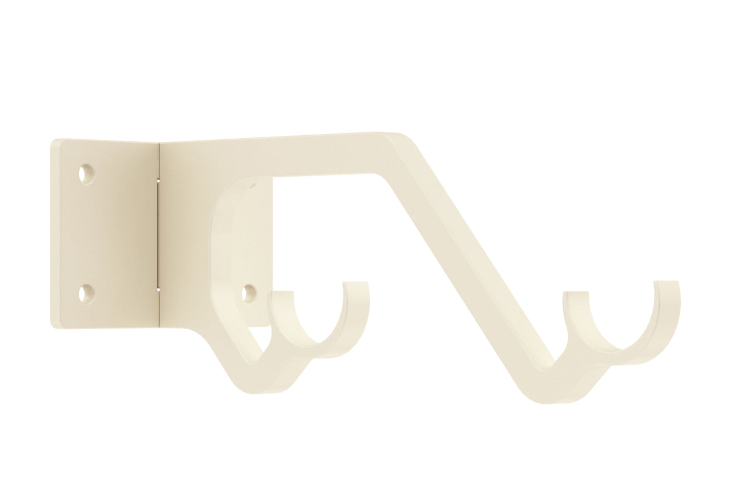Hallis Arc 25mm Double Metal Curtain Pole Passing Bracket - Linen