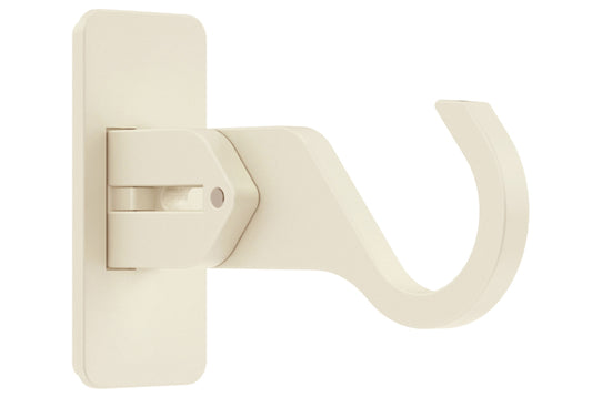 Hallis Arc 25mm Extendable Metal Curtain Pole End Bracket - Linen