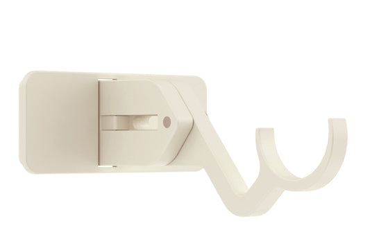 Hallis Arc 25mm Extendable Metal Curtain Pole Passing Bracket - Linen