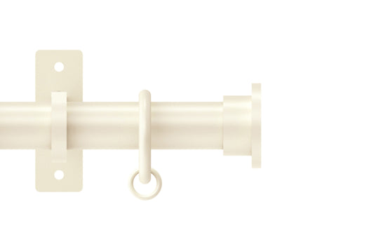 Hallis Arc Disc 25mm Metal Curtain Pole - Linen