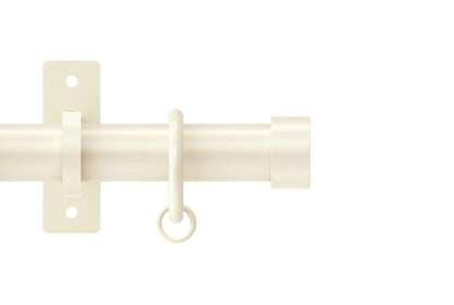 Hallis Arc Stud 25mm Metal Curtain Pole - Linen
