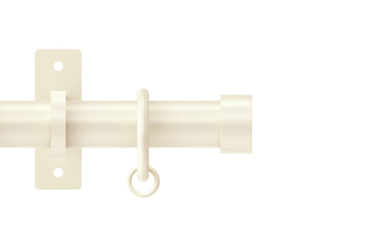 Hallis Arc Stud 25mm Metal Curtain Pole - Linen