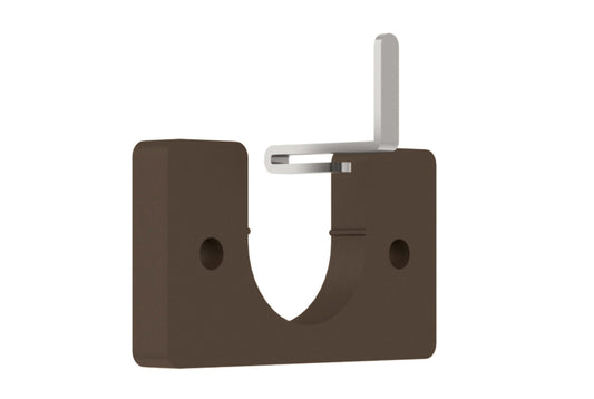 Hallis Arc 25mm Metal Curtain Pole Recess Bracket - Mocha