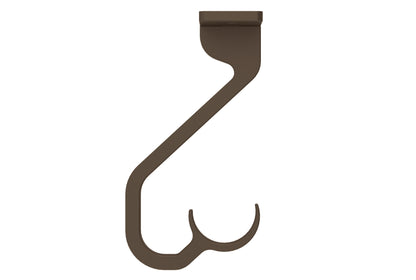 Hallis Arc 25mm Metal Curtain Pole Ceiling Passing Bracket - Mocha