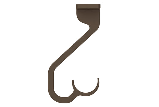 Hallis Arc 25mm Metal Curtain Pole Ceiling Passing Bracket - Mocha