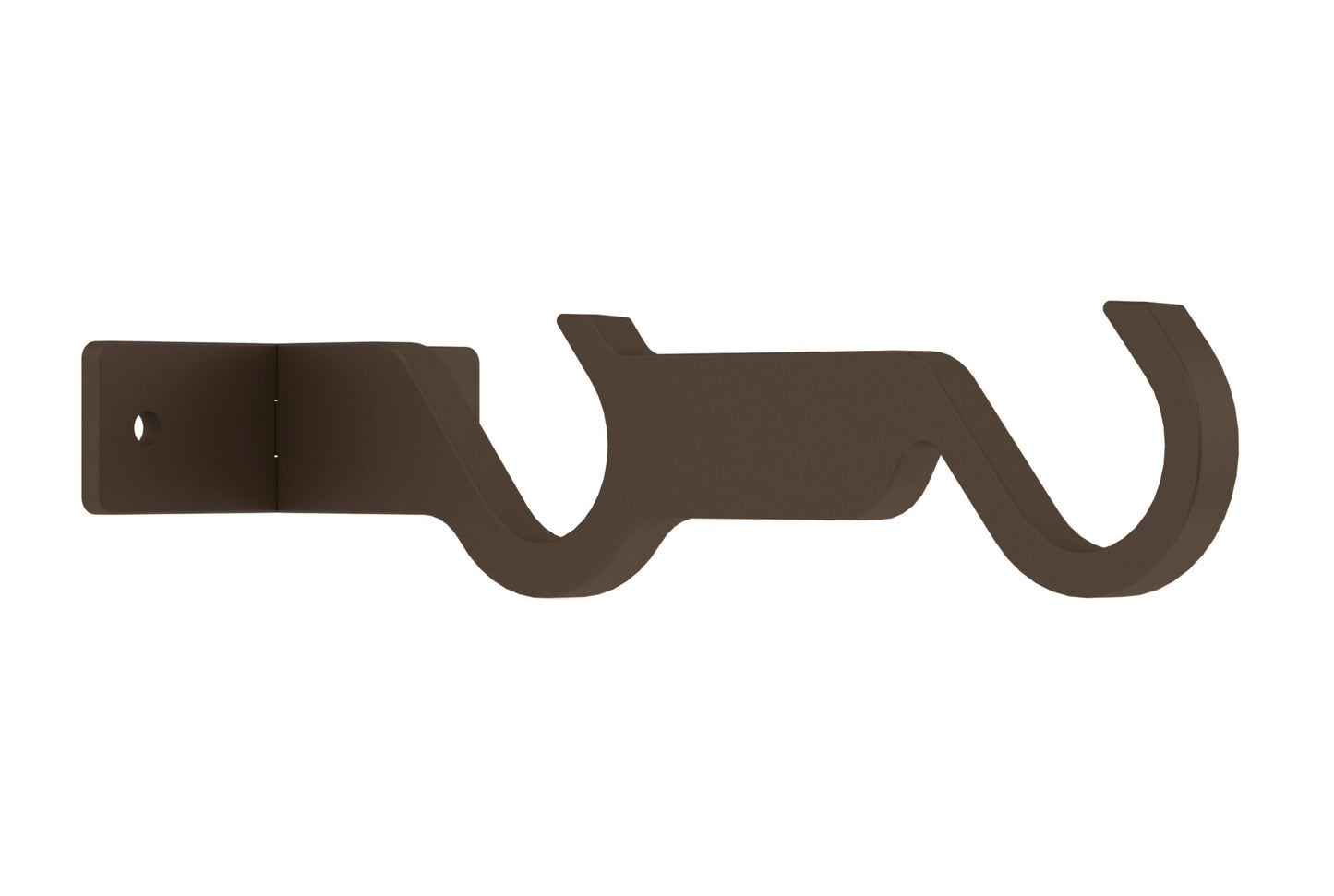 Hallis Arc 25mm Double Metal Curtain Pole Centre Bracket - Mocha