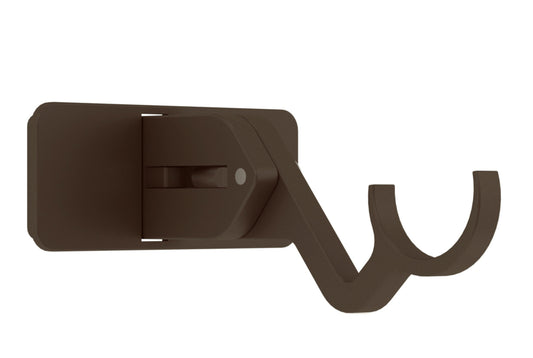 Hallis Arc 25mm Extendable Metal Curtain Pole Passing Bracket - Mocha