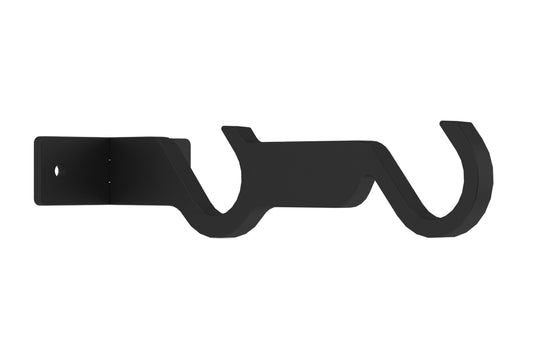 Hallis Arc 25mm Double Metal Curtain Pole Centre Bracket - Soft Black