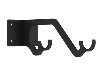 Hallis Arc 25mm Double Metal Curtain Pole Passing Bracket - Soft Black
