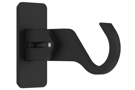 Hallis Arc 25mm Extendable Metal Curtain Pole End Bracket - Soft Black