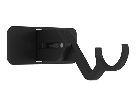 Hallis Arc 25mm Extendable Metal Curtain Pole Passing Bracket - Soft Black