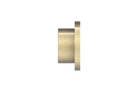 Hallis Arc 25mm Metal Curtain Pole Disc Finial - Soft Brass