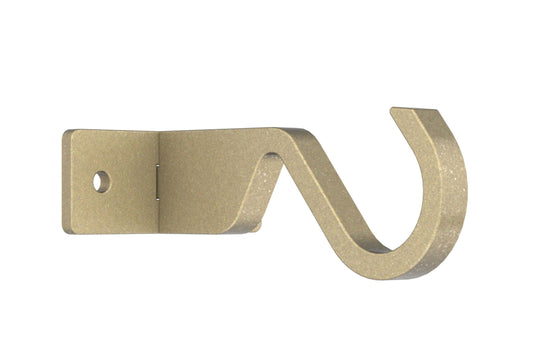 Hallis Arc 25mm Metal Curtain Pole Centre Ceiling Bracket - Soft Brass