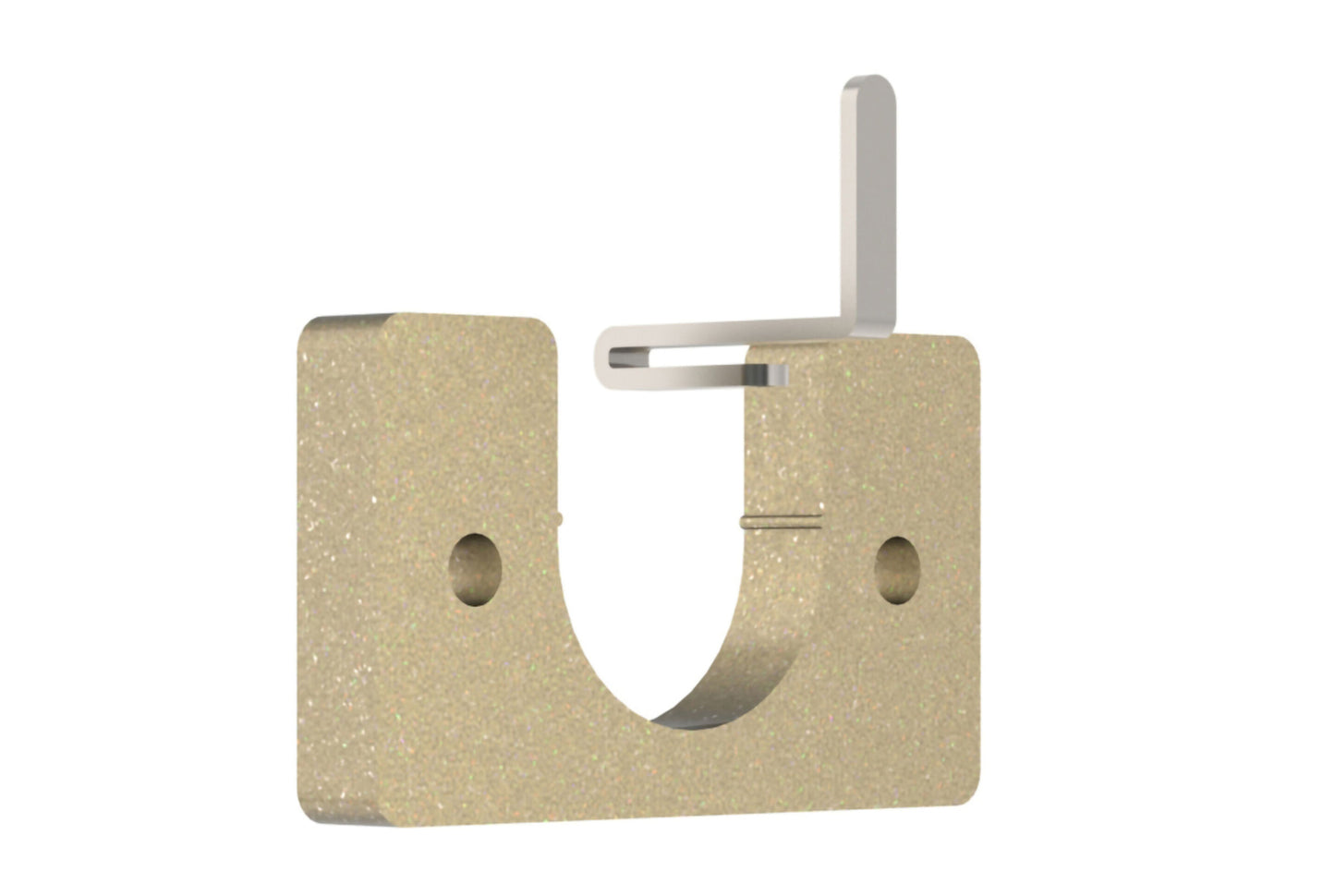 Hallis Arc 25mm Metal Curtain Pole Recess Bracket - Soft Brass