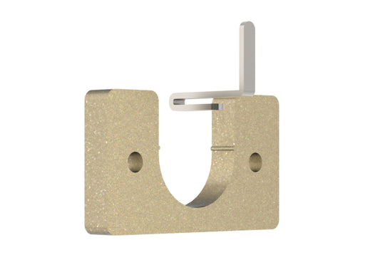 Hallis Arc 25mm Metal Curtain Pole Recess Bracket - Soft Brass