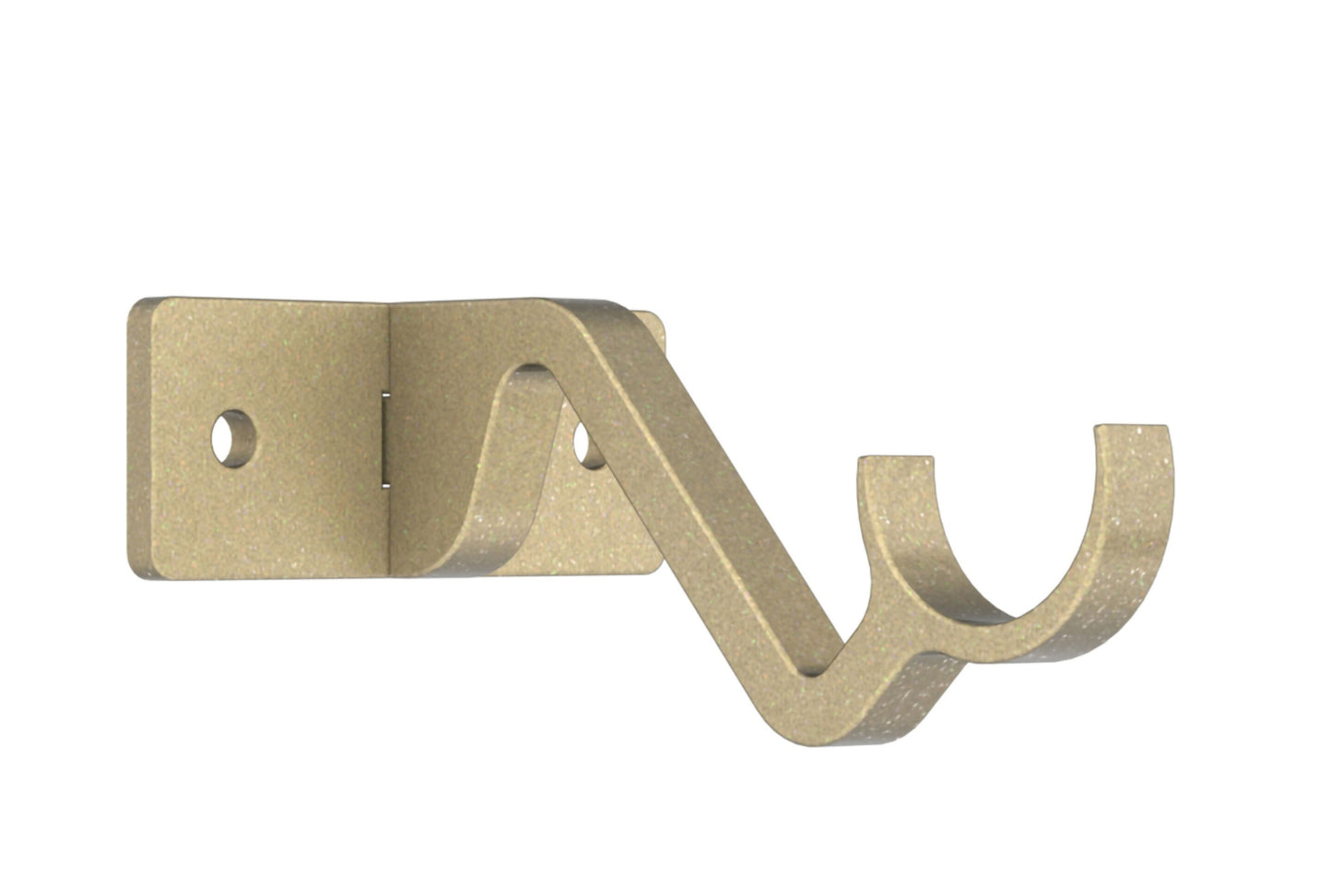 Hallis Arc 25mm Metal Curtain Pole Passing Bracket - Soft Brass