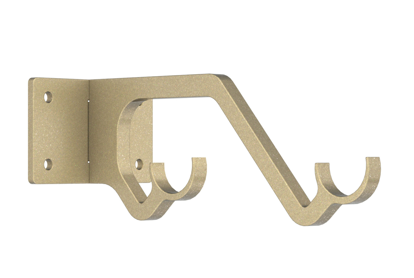 Hallis Arc 25mm Double Metal Curtain Pole Passing Bracket - Soft Brass