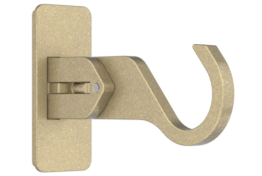 Hallis Arc 25mm Extendable Metal Curtain Pole End Bracket - Soft Brass