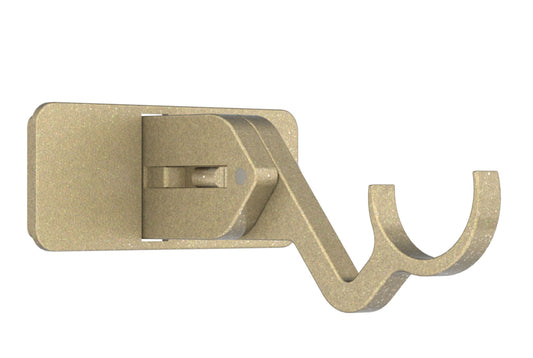 Hallis Arc 25mm Extendable Metal Curtain Pole Passing Bracket - Soft Brass