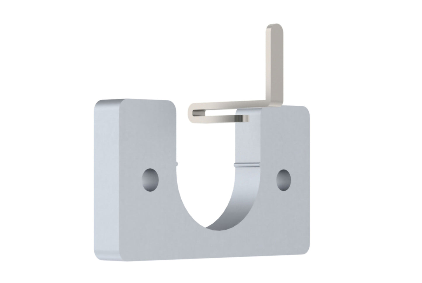 Hallis Arc 25mm Metal Curtain Pole Recess Bracket - Soft Silver