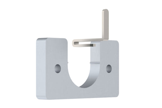 Hallis Arc 25mm Metal Curtain Pole Recess Bracket - Soft Silver