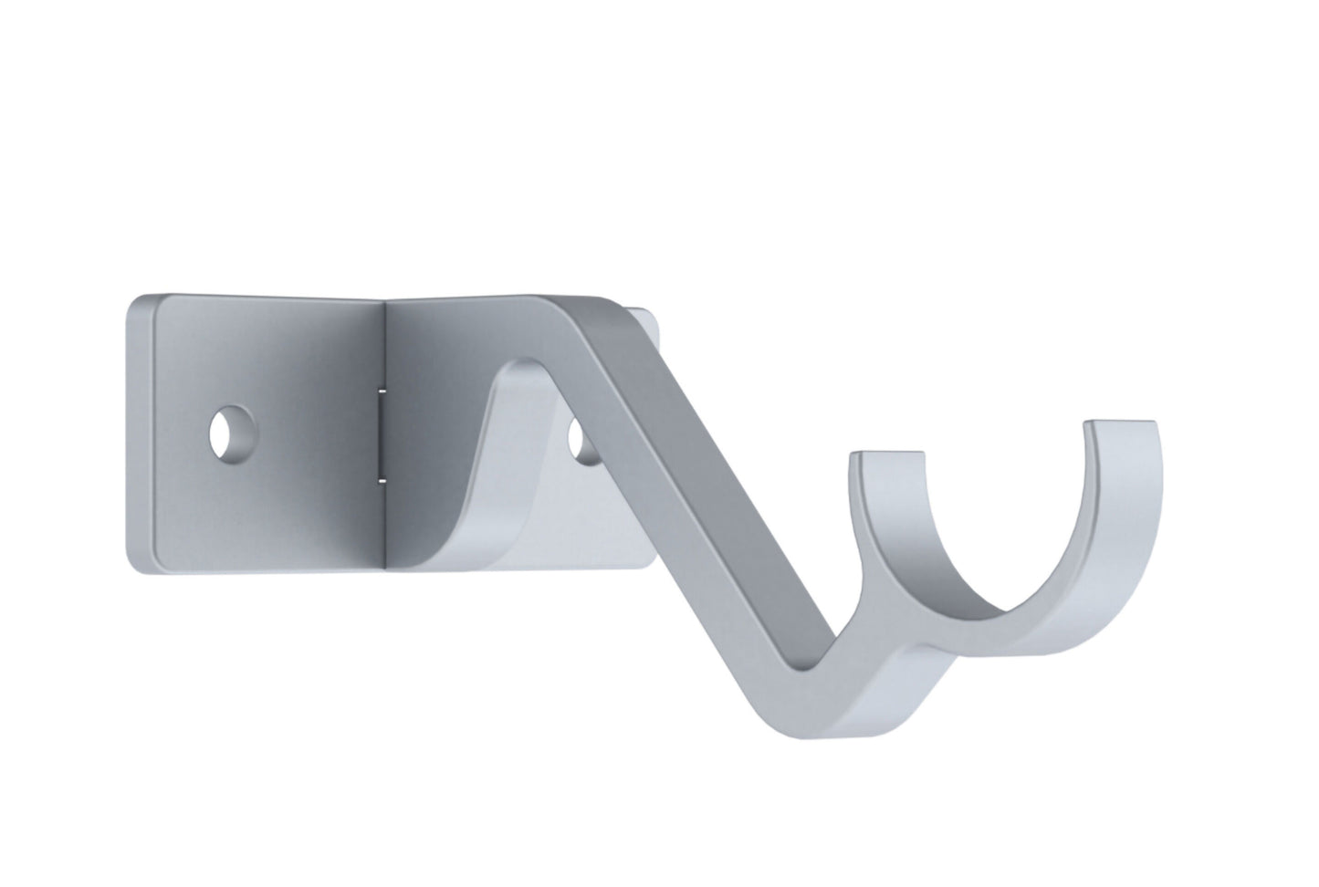Hallis Arc 25mm Metal Curtain Pole Passing Bracket - Soft Silver