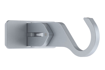 Hallis Arc 25mm Extendable Metal Curtain Pole Centre Bracket - Soft Silver