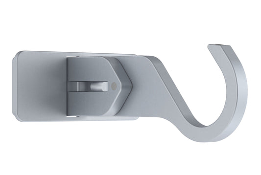 Hallis Arc 25mm Extendable Metal Curtain Pole Centre Bracket - Soft Silver