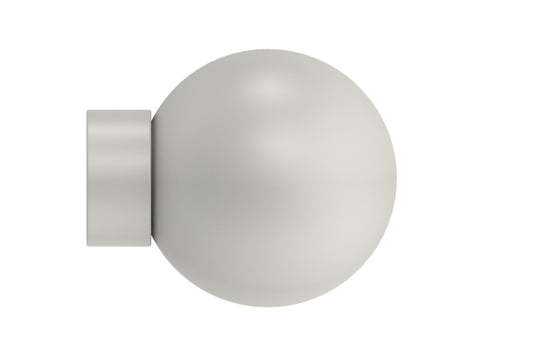 Hallis Arc 25mm Metal Curtain Pole Ball Finial - Warm Grey