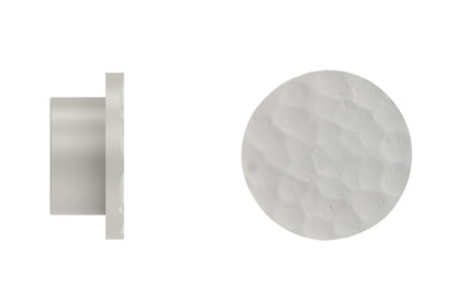 Hallis Arc 25mm Metal Curtain Pole Hammered Disc Finial - Warm Grey