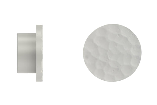 Hallis Arc 25mm Metal Curtain Pole Hammered Disc Finial - Warm Grey