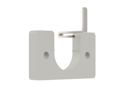 Hallis Arc 25mm Metal Curtain Pole Recess Bracket - Warm Grey