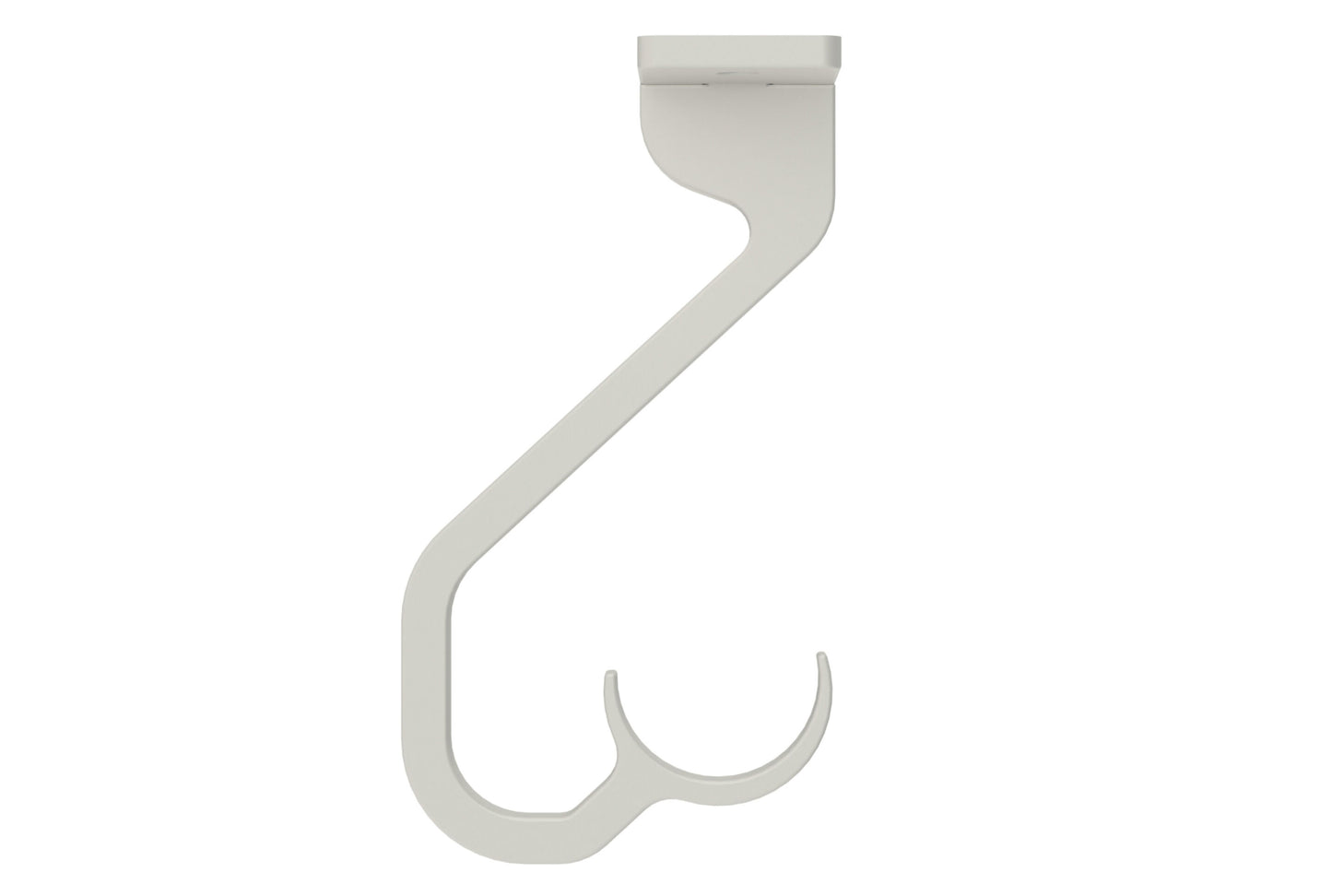 Hallis Arc 25mm Metal Curtain Pole Ceiling Passing Bracket - Warm Grey