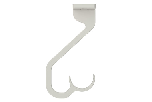 Hallis Arc 25mm Metal Curtain Pole Ceiling Passing Bracket - Warm Grey