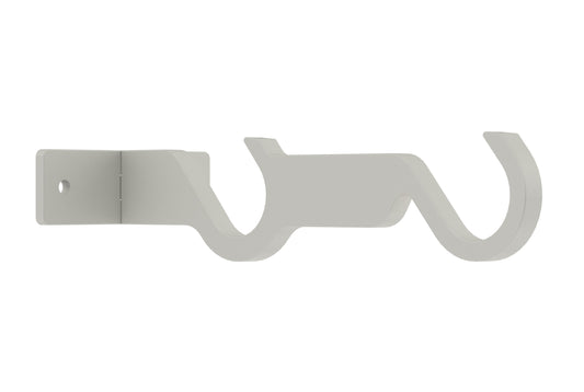 Hallis Arc 25mm Double Metal Curtain Pole Centre Bracket - Warm Grey