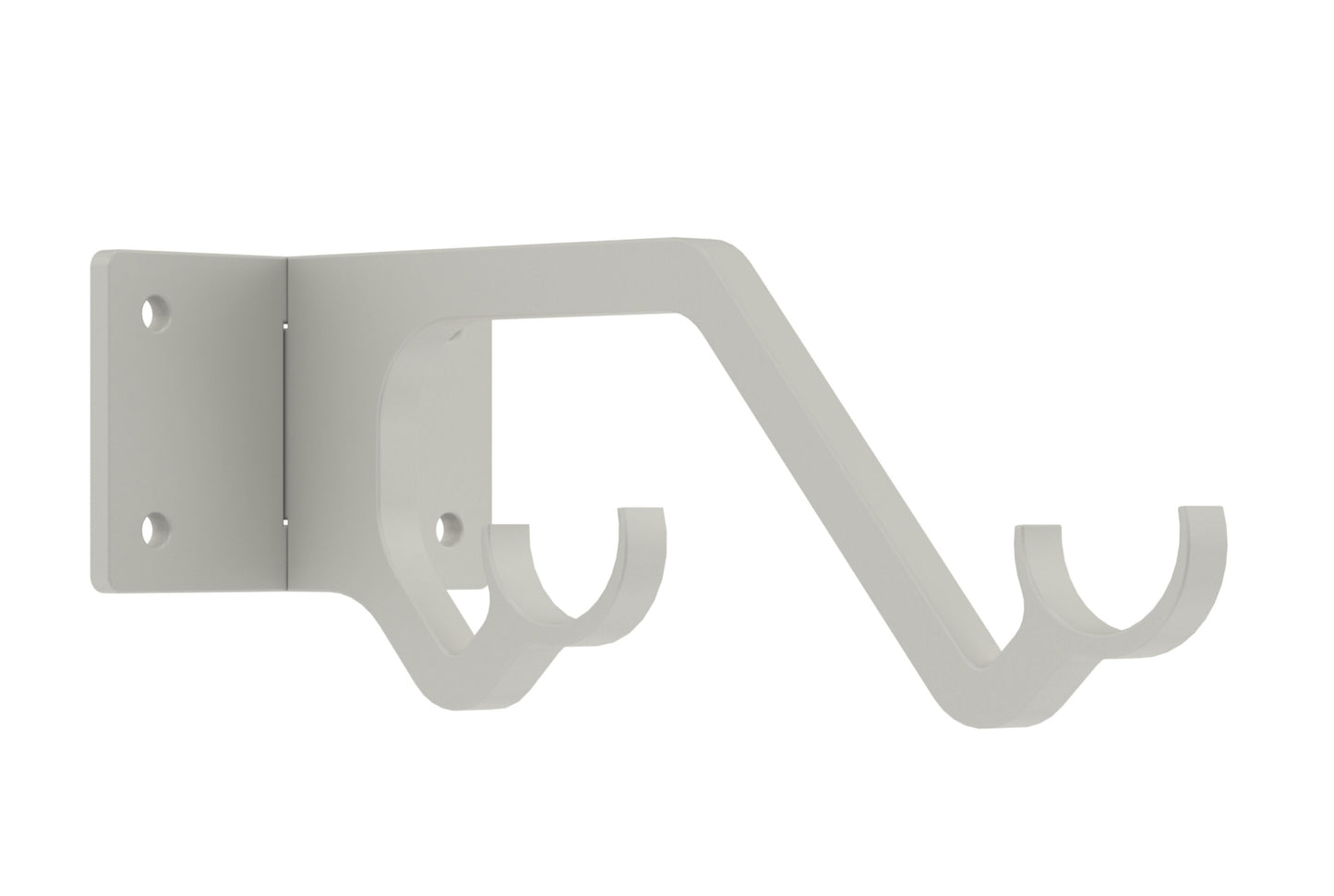 Hallis Arc 25mm Double Metal Curtain Pole Passing Bracket - Warm Grey
