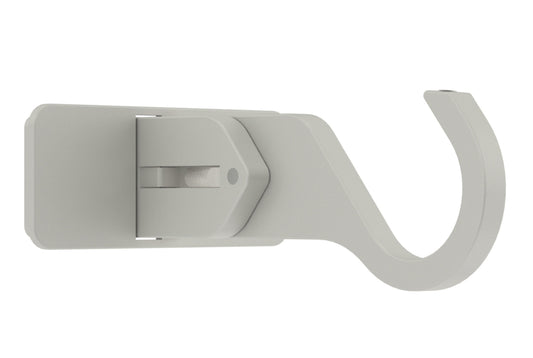 Hallis Arc 25mm Extendable Metal Curtain Pole Centre Bracket - Warm Grey