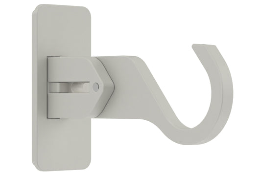 Hallis Arc 25mm Extendable Metal Curtain Pole End Bracket - Warm Grey