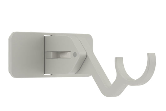 Hallis Arc 25mm Extendable Metal Curtain Pole Passing Bracket - Warm Grey