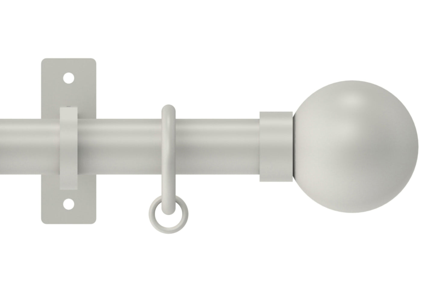 Hallis Arc Ball 25mm Metal Curtain Pole - Warm Grey