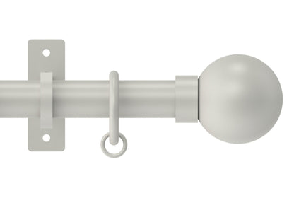Hallis Arc Ball 25mm Metal Curtain Pole - Warm Grey
