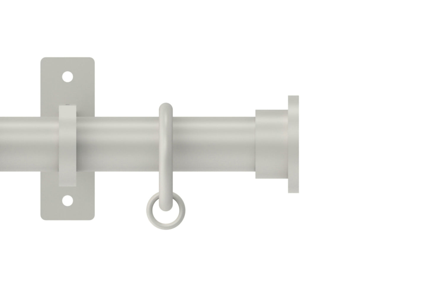 Hallis Arc Disc 25mm Metal Curtain Pole - Warm Grey